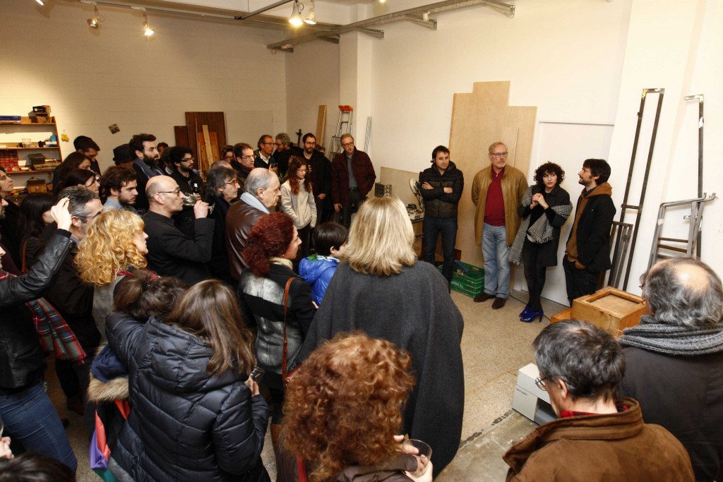 Presentaci de la instal.laci sonora "Equilibris precaris" del grup Cabo San Roque a l'espai El Puntal de Banyoles. FOTO: PERE DURAN