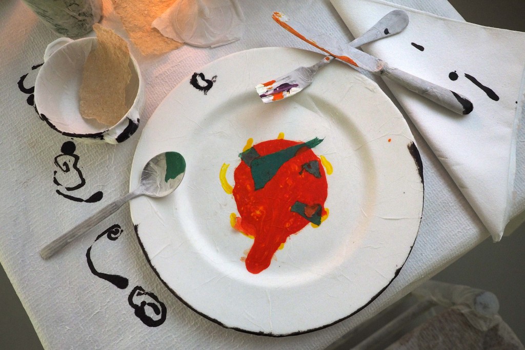 Instal.laci El Paper de la taula a l'Espai Eat Art en el marc de la fira Gastromia