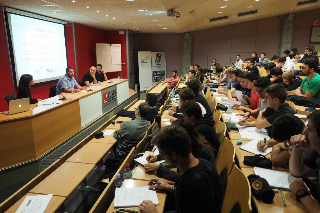 I Jornada de l'Esport David Moner a l'Euses Escola Universitària de la Salut i l'Esport a Salt. PERE DURAN / NORD MEDIA